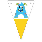 Bannière À Fanions Petit Monster Joyeux Décor de fête d'anniversaire (Deuxième drapeau)