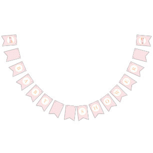 Bannière À Fanions Petite citrouille camion rose clair Baby Shower