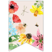 Bannière À Fanions Petite maman fleur sauvage à Bee Baby shower (Premier drapeau)