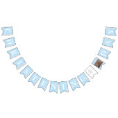 Bannière À Fanions Photo Bleu de croix d'argent (Tout)