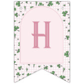 Bannière À Fanions Photo d'anniversaire du Shamrock rose (Deuxième drapeau)