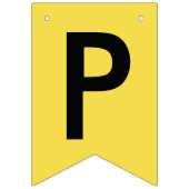 Bannière À Fanions Photo de diplôme Jaune Noir (Troisième drapeau)