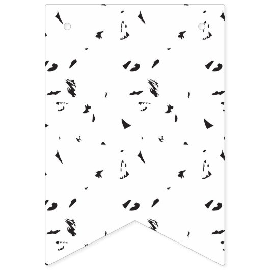 Bannière À Fanions photo en noir et blanc d'un troupeau d'oiseaux (Troisième drapeau)