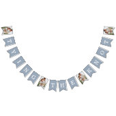 Bannière À Fanions Photo Engagement Party Dusty Blue (Tout)