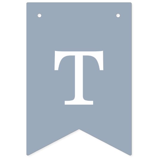 Bannière À Fanions Photo Engagement Party Dusty Blue (Deuxième drapeau)