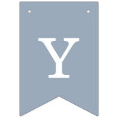 Bannière À Fanions Photo Engagement Party Dusty Blue (Troisième drapeau)