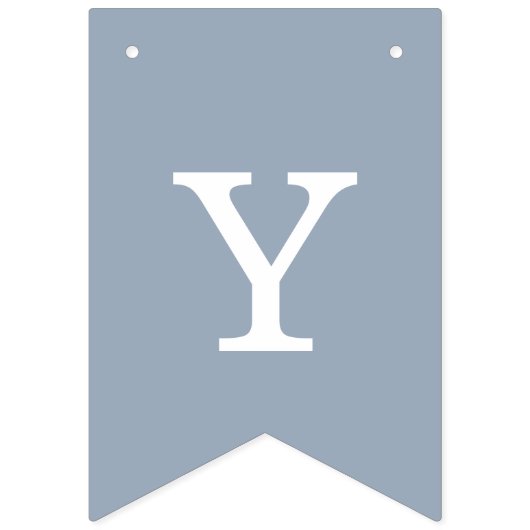 Bannière À Fanions Photo Engagement Party Dusty Blue (Troisième drapeau)