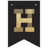 Bannière À Fanions Photo moderne de parties scintillantes d'or et (Deuxième drapeau)