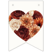 Bannière À Fanions Photo personnalisée Rustic Fall Floral Mariage (Deuxième drapeau)