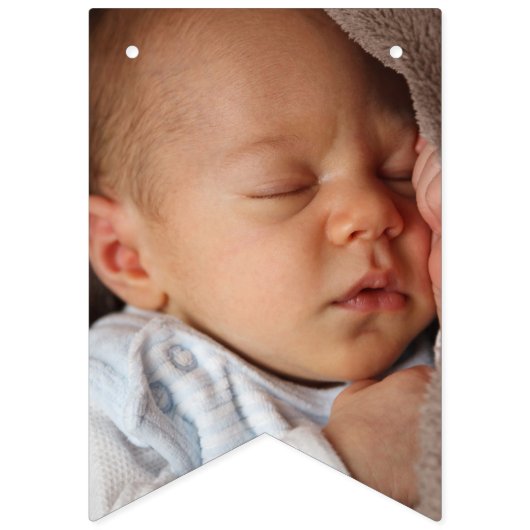 Bannière À Fanions Photo personnalisée unique simple (Premier drapeau)