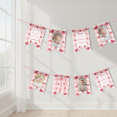 Bannière À Fanions Photo Red Gingham Bows Berry First Bunting Flags