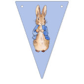 Bannière À Fanions Pierre le lapin sur arrière - plan bleu (Troisième drapeau)