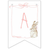 Bannière À Fanions Pierre rose le lapin Beatrix Potter 1er anniversai (Troisième drapeau)