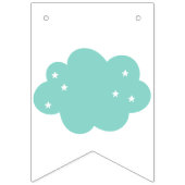 Bannière À Fanions Pingouin Baby shower Garçon Vert (Premier drapeau)