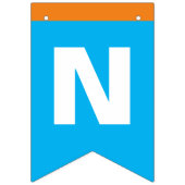 Bannière À Fanions Pingouin mignon drapeaux/banderole d'anniversaire (Deuxième drapeau)