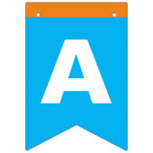 Bannière À Fanions Pingouin mignon drapeaux/banderole d'anniversaire (Premier drapeau)