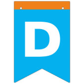 Bannière À Fanions Pingouin mignon drapeaux/banderole d'anniversaire (Troisième drapeau)