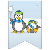 Bannière À Fanions Pingouins à neige (Premier drapeau)