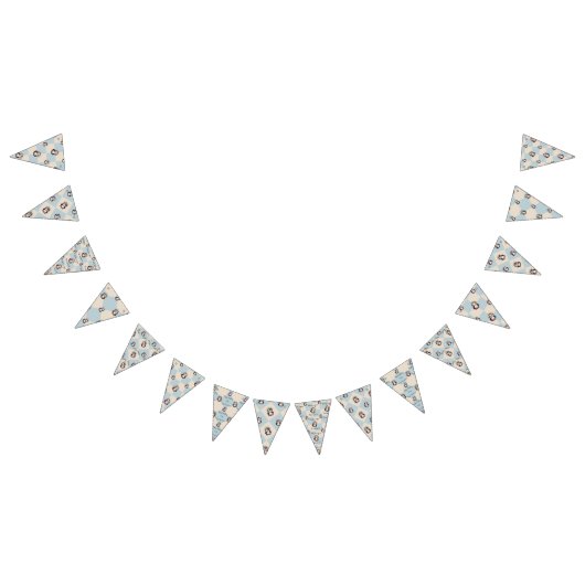 Bannière À Fanions Pingouins mignons pour fille Bilingue Joyeux anniv (Tout)