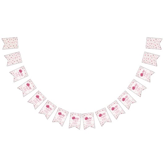 BANNIÈRE À FANIONS PINK BOW & ARCH FALL PUMPKIN FLOWERS BIRTHDAY (Tout)