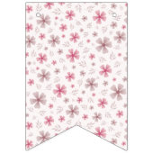 BANNIÈRE À FANIONS PINK BOW & ARCH FALL PUMPKIN FLOWERS BIRTHDAY (Deuxième drapeau)