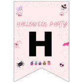 Bannière À Fanions Pink Bunting halloween banner (Deuxième drapeau)