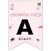 Bannière À Fanions Pink Bunting halloween banner (Troisième drapeau)