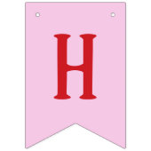 Bannière À Fanions Pink En vichy Checker fraise Anniversaire (Deuxième drapeau)