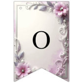 Bannière À Fanions Pink Floral Frame Bunting Flag (Deuxième drapeau)