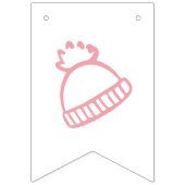 Bannière À Fanions Pink Hand-Drawn Après Bébé Girl Baby Shower (Deuxième drapeau)