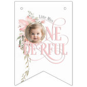 Bannière À Fanions Pink miss onderful 1er anniversaire interdiction m (Deuxième drapeau)