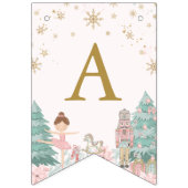 Bannière À Fanions Pink Nutcracker Ballet Birthday Bunting Flags (Troisième drapeau)