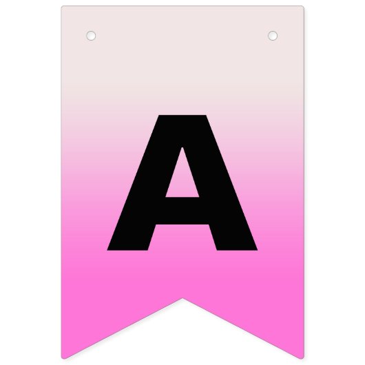 Bannière À Fanions Pink Ombre Gradient Joyeux anniversaire (Troisième drapeau)