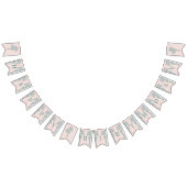 Bannière À Fanions Pink Palm Beach Summer Happy Birthday Banner (Tout)