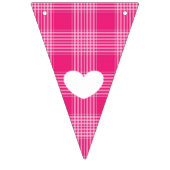 Bannière À Fanions Pink Plaid C'est une fille Baby shower Bunting (Troisième drapeau)