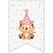 Bannière À Fanions "Pink Safari Jungle Anniversaire (Premier drapeau)