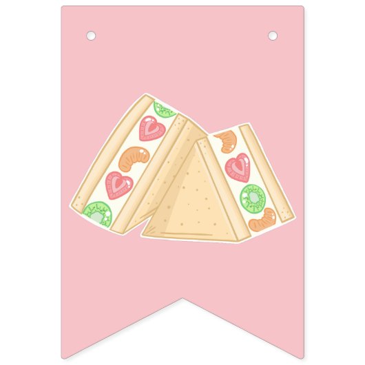 Bannière À Fanions Pique-nique aux fruits mignonnes fête joyeux anniv (Premier drapeau)