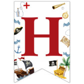 Bannière À Fanions Pirate 1er Joyeuse fête d'anniversaire (Deuxième drapeau)