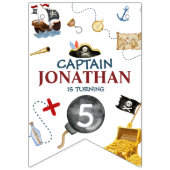 Bannière À Fanions Pirate Bonne fête d'anniversaire (Premier drapeau)