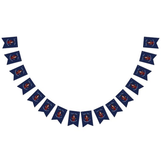 Bannière À Fanions Pirate Nautical Blue Boy (Tout)