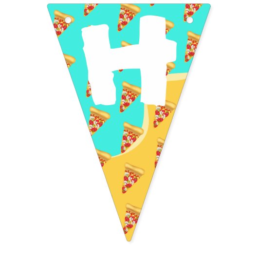 Bannière À Fanions Pizza (Deuxième drapeau)