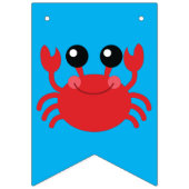 Bannière À Fanions Plage de la fête d'anniversaire du crabe (Premier drapeau)