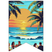 Bannière À Fanions plage d'été  (Premier drapeau)