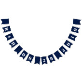 Bannière À Fanions plage nautique bleu marine mariage (Tout)