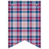 Bannière À Fanions Plaid bleu et rouge. (Deuxième drapeau)