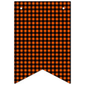 Bannière À Fanions Plaid de buffle orange et noir (Premier drapeau)