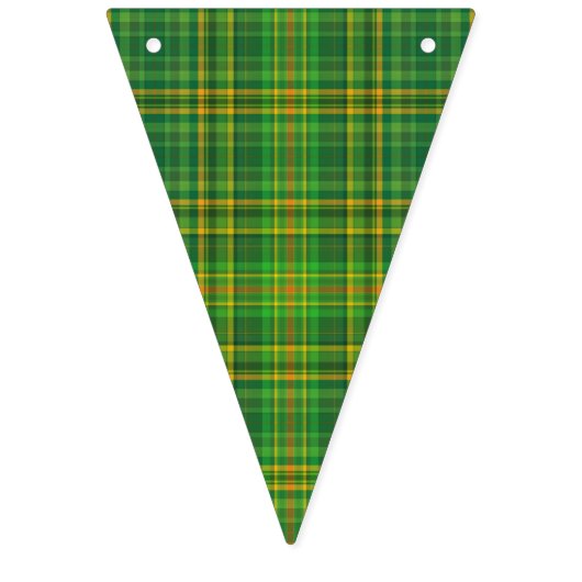 Bannière À Fanions Plaid vert foncé (Troisième drapeau)
