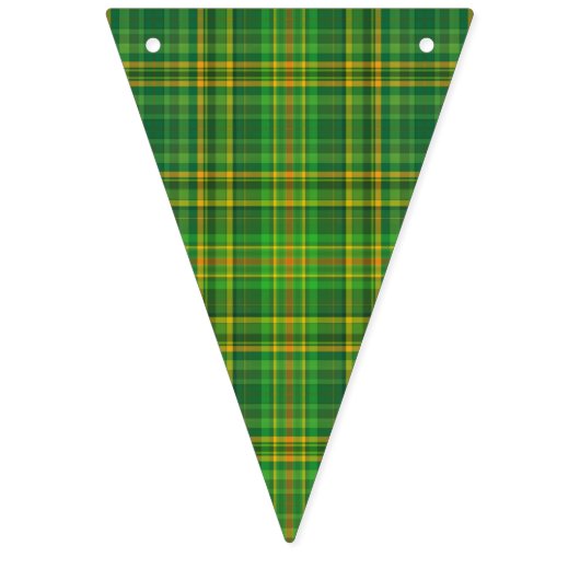 Bannière À Fanions Plaid vert foncé (Deuxième drapeau)