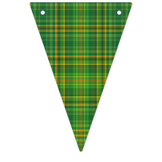 Bannière À Fanions Plaid vert foncé (Premier drapeau)