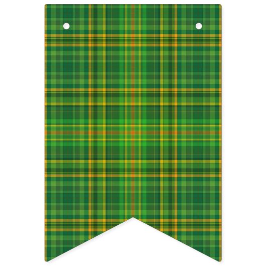 Bannière À Fanions Plaid vert foncé (Premier drapeau)